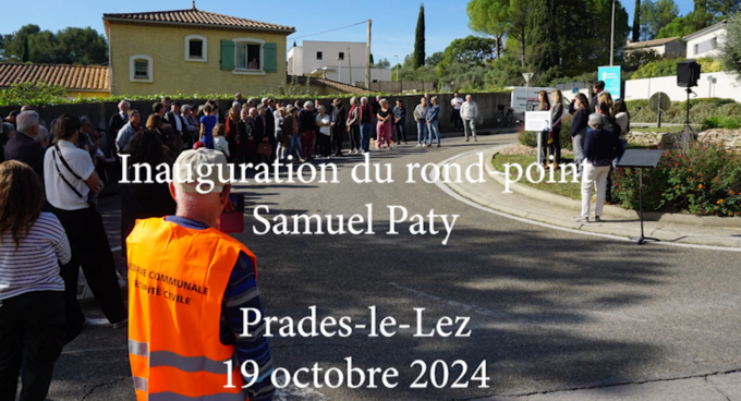 Inauguration rond point Samuel Paty